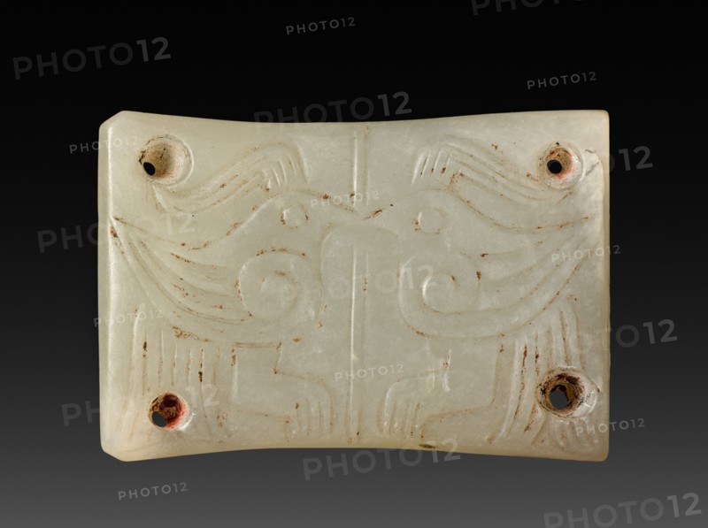 Plaque with Paired Birds for Belt or Shroud, 11th-10th Century BC. Creator: Unknown.
