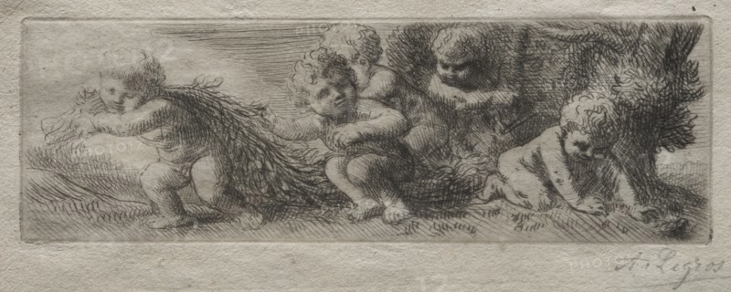 Plate for Top of Pin Box. Creator: Alphonse Legros (French, 1837-1911).