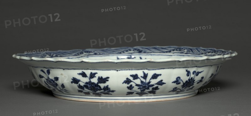 Plate with Grapes and Floral Sprays, 1426-35. Creator: Unknown.
