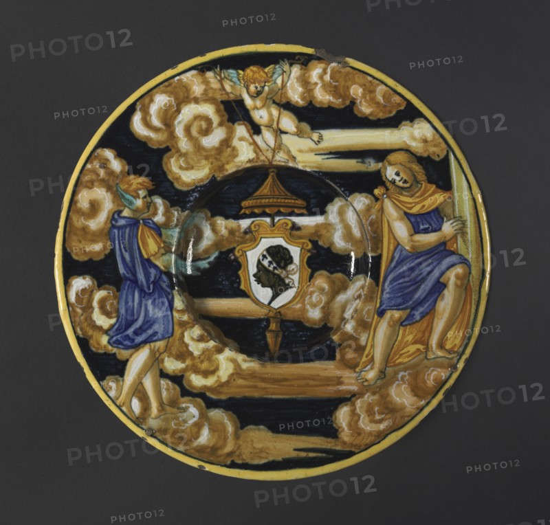 Plate with the Arms of the Pucci Family, 1532. Creator: Francesco Xanto Avelli (Italian, 1486/87-c. 1544).