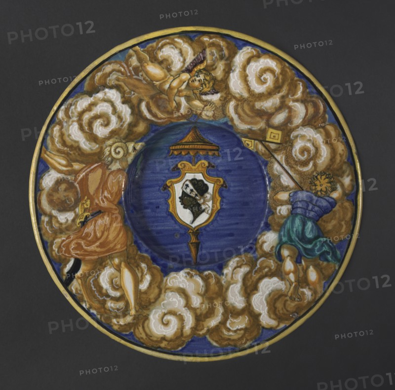 Plate with the Arms of the Pucci Family, 1532. Creator: Francesco Xanto Avelli (Italian, 1486/87-c. 1544).