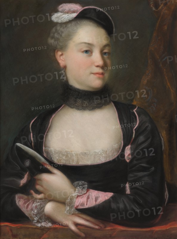 Portrait of a French Actress, c. 1746. Creator: Jacques-Charles Allais (French, c. 1704-c. 1759), attributed to.