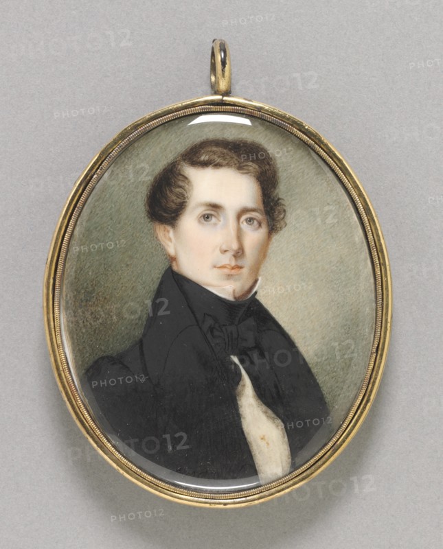 Portrait of a Man, 1836. Creator: William Lockwood (American, 1834-1847).
