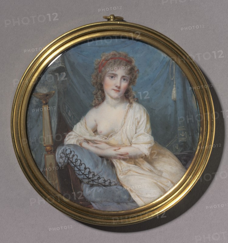 Portrait of a Woman Reclining on a Sofa, c. 1804. Creator: Jean-Antoine Laurent (French, 1763-1832).