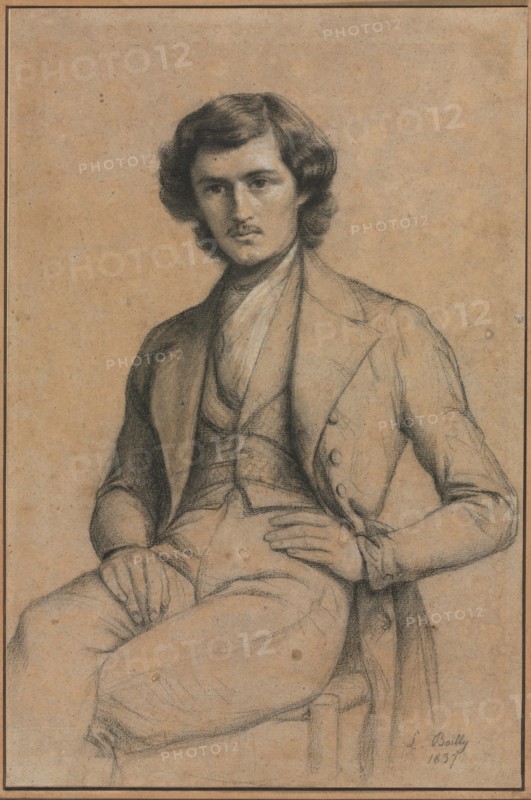 Portrait of a Young Man, 1837. Creator: Louis Léopold Boilly (French, 1761-1845).