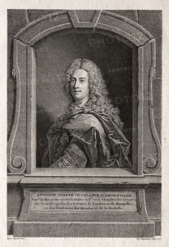 Portrait of Antoine Joseph de Sallier dArgenville, 1775. Creator: Vincenzo Vangelisti (Italian, c. 1740-1798).