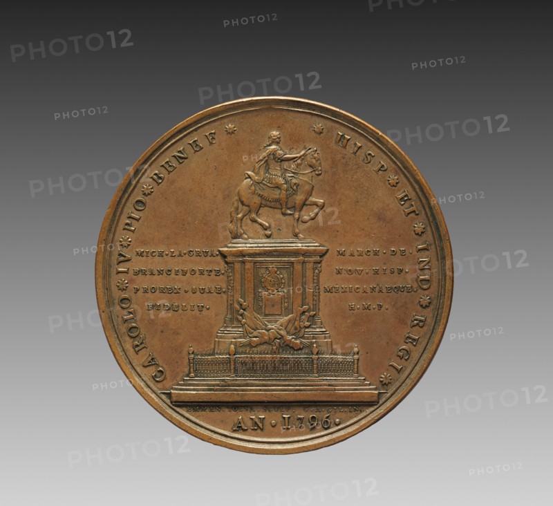 Portrait of Charles IV, King of Spain, and María Luisa, Queen Consort of Charles IV (reverse), 1796. Creator: Manuel Tolsá (Spanish, 1757-1816).