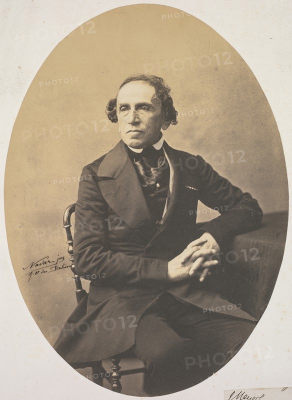 Portrait of Giacomo Meyerbeer (1791-1864), 1857. Creator: Adrien Tournachon (French, 1825-1903).