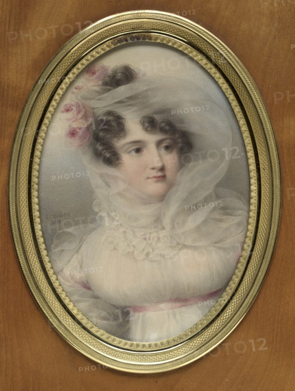 Portrait of Hortense de Perregaux, Duchess of Ragusa, 1818. Creator: Jean-Baptiste Isabey (French, 1767-1855).