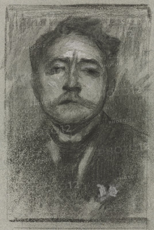 Portrait of Jean Ajalbert, c. 1893. Creator: Eugène Carrière (French, 1849-1906).