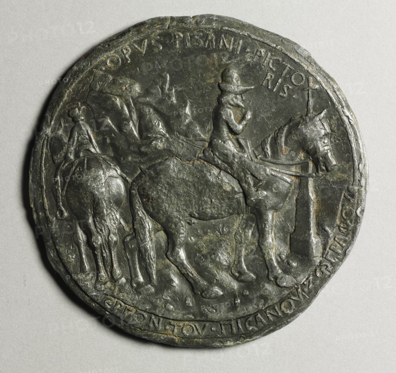 Portrait of John VIII Palaoelogus, Emperor of Constantinople, 1424-1428 (reverse), c. 1438-1439. Creator: Pisanello (Italian, Ferrara, c. 1395-1455).