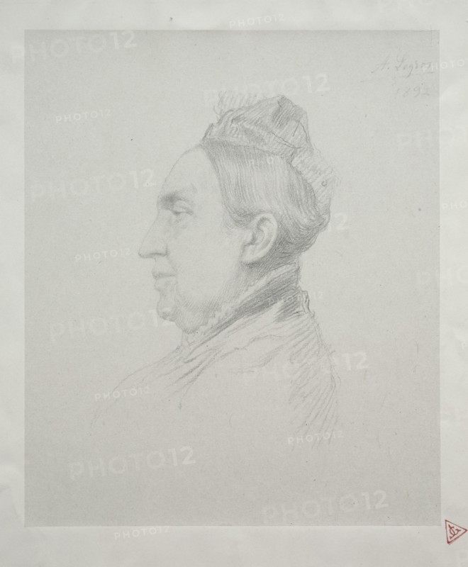 Portrait of Madame Kemp in Profile (2nd Plate). Creator: Alphonse Legros (French, 1837-1911).
