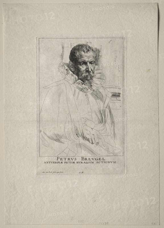 Portrait of Pieter Breughel. Creator: Anthony van Dyck (Flemish, 1599-1641).