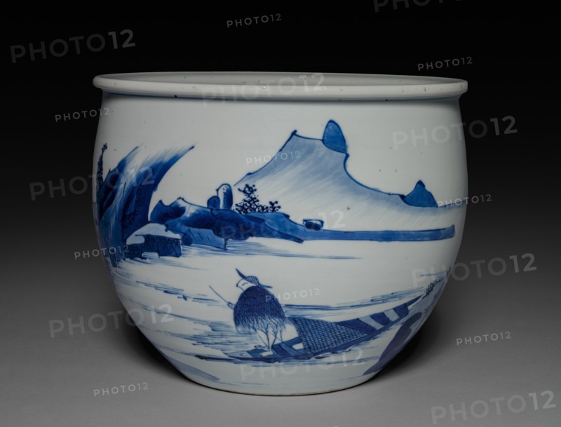 Pot with Landscape, 1662-1722. Creator: Unknown.