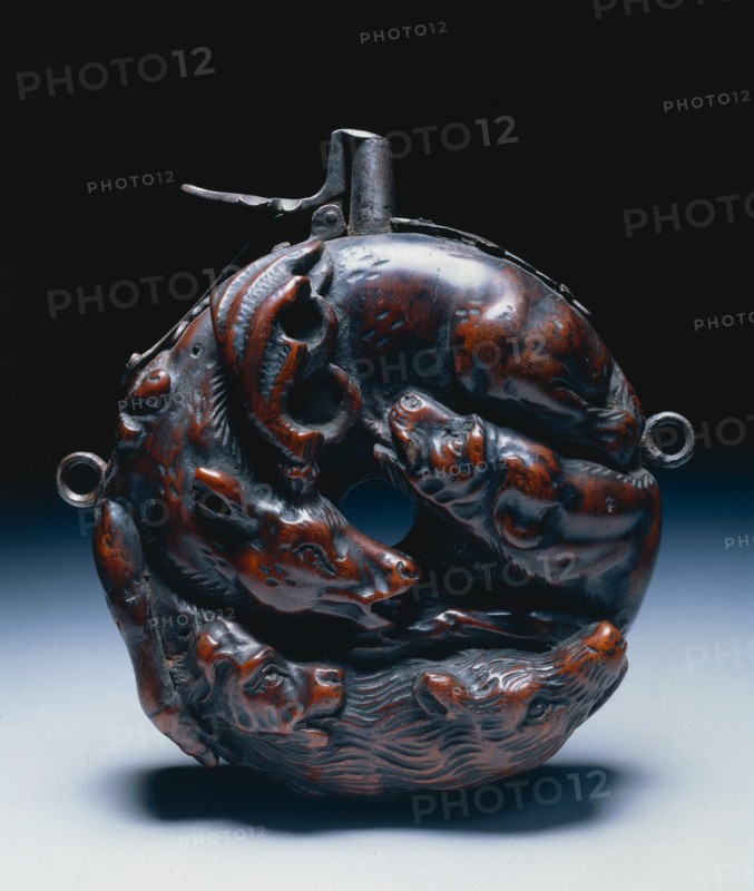 Powder Flask, c. 1680. Creator: Johann Michael Maucher (German, 1645-1701).