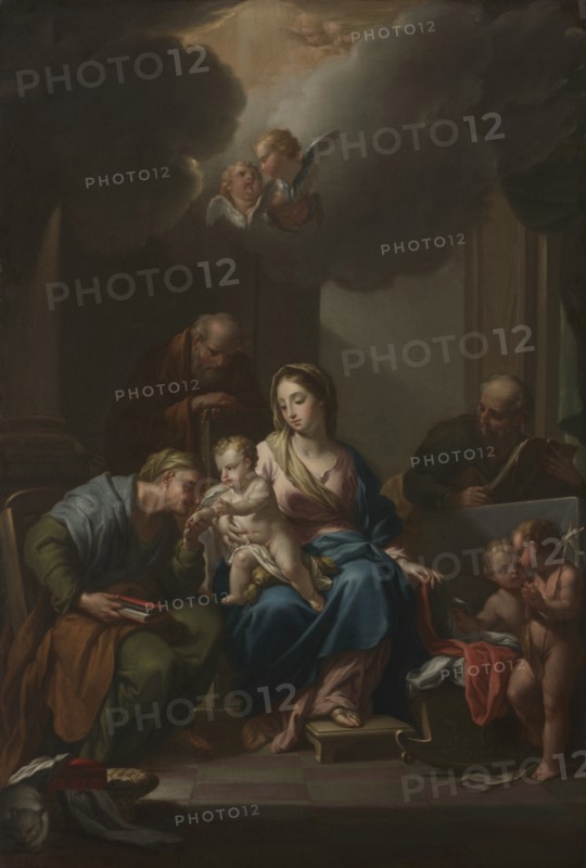 Presentation Sketch for "The Holy Family with Saints Anne, Joachim, and John the Baptist"..., c. 172 Creator: Francesco Trevisani (Italian, 1656-1746).