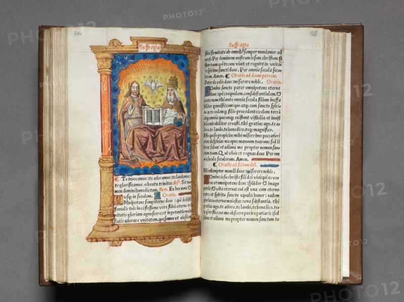 Printed Book of Hours (Use of Rome): fol. 95r, The Trinity, 1510. Creator: Guillaume Le Rouge (French, Paris, active 1493-1517).