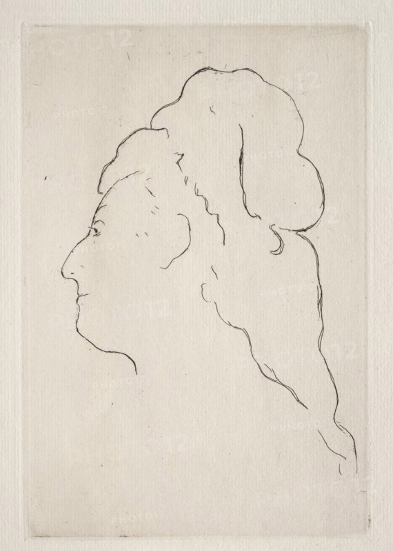 Profile of Eva Gonzales turned to the left, c. 1869. Creator: Edouard Manet (French, 1832-1883).
