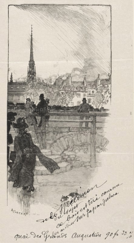 Quai des Grands Augustins. Creator: Auguste Louis Lepère (French, 1849-1918).