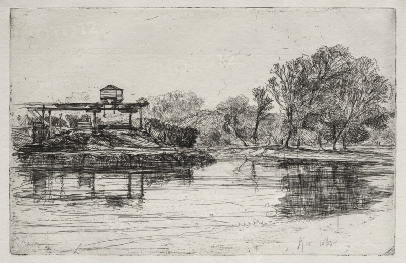 Railway Encroachment, 1864. Creator: Francis Seymour Haden (British, 1818-1910).