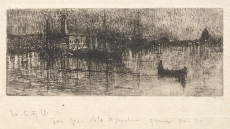 Rainy Night, Venice, 1880. Creator: Otto H. Bacher (American, 1856-1909).