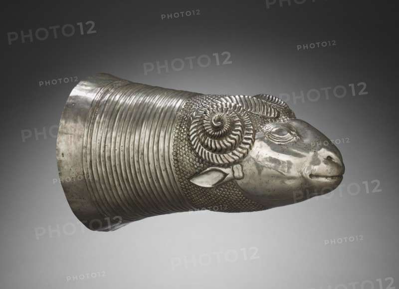 Ram-Head Drinking Vessel, c. 600 BC. Creator: Unknown.