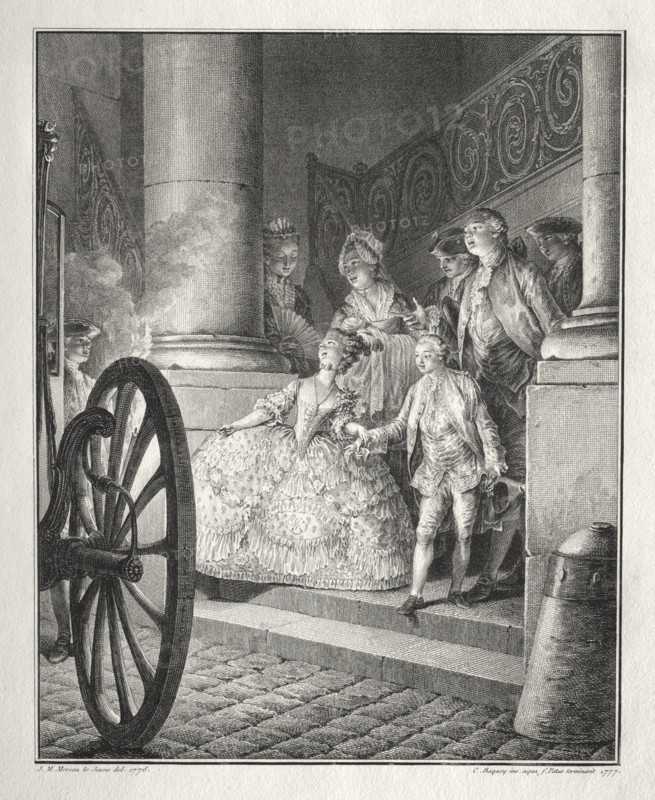 Rêtif de la Bretonne: The Little Godparents, 1777. Creator: Jean-Michel the Younger Moreau (French, 1741-1814).