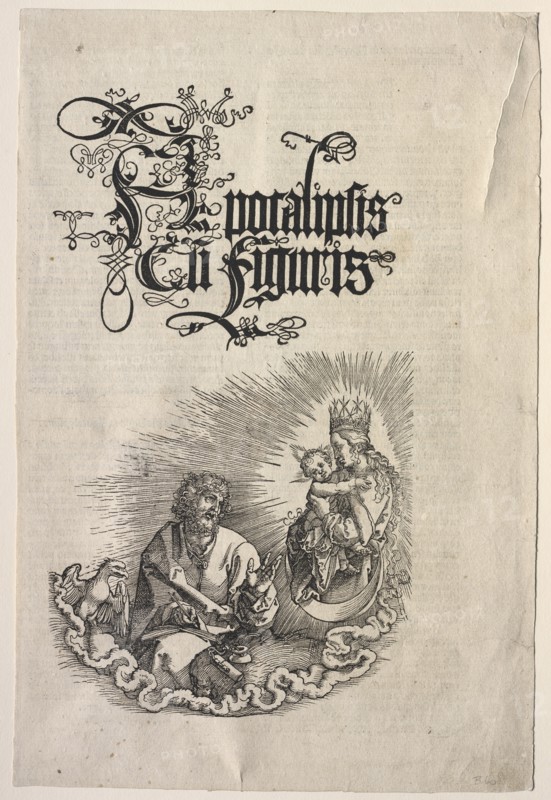 Revelation of St. John: Title Page to the Apocalypse, 1511. Creator: Albrecht Dürer (German, 1471-1528).