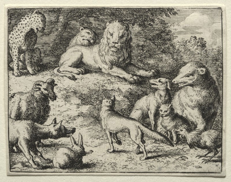 Reynard the Fox: Reynard Appears at Court. Creator: Allart van Everdingen (Dutch, 1621-1675).