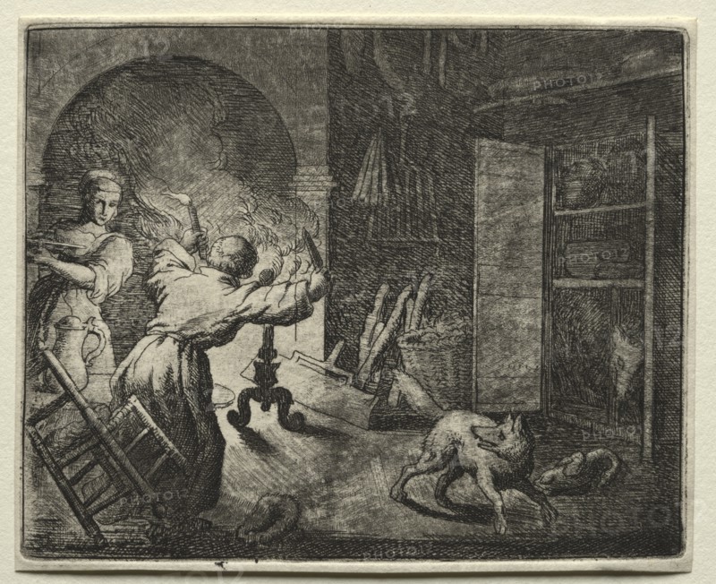 Reynard the Fox: Reynard Steals a Capon. Creator: Allart van Everdingen (Dutch, 1621-1675).