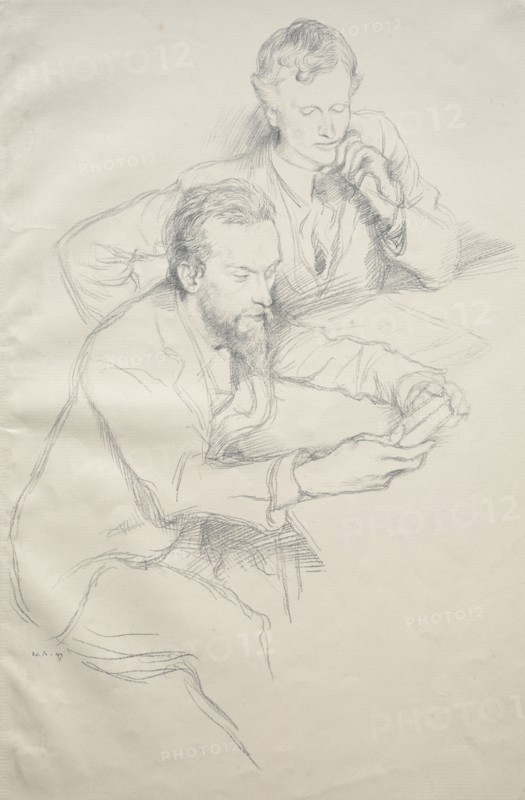 Ricketts and Shannon, 1897. Creator: William Rothenstein (British, 1872-1945).