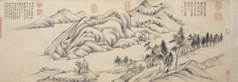 River and Mountains on a Clear Autumn Day, c. 1624-1627. Creator: Dong Qichang (Chinese, 1555-1636).