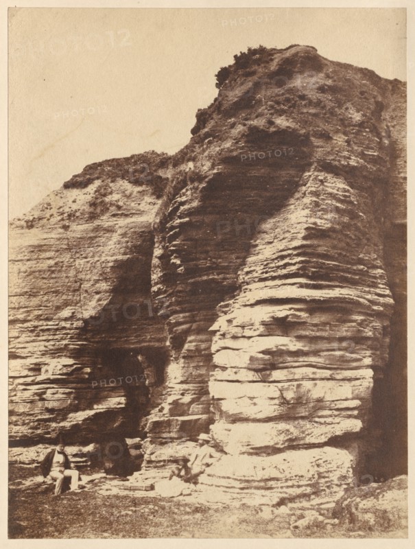 Rocks at Livermead near Torquay (England), c. 1852. Creator: John Dillwyn Llewelyn (British, 1810-1882), attributed to.