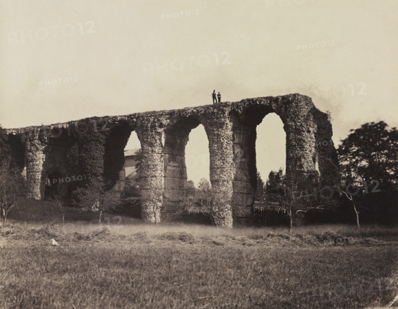 Roman Aqueduct, Beaunant, France, c. 1857. Creator: F. Chabrol (French).