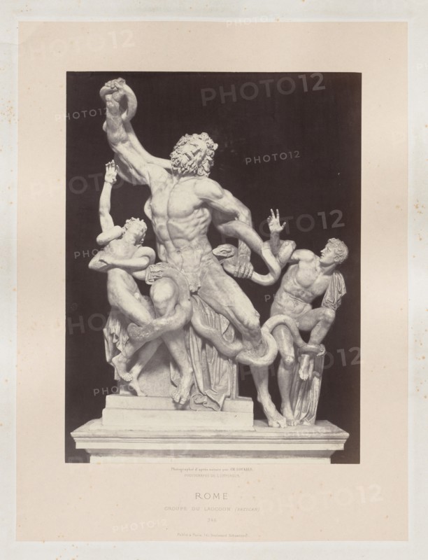 Rome: Groupe de Laocoon (Vatican), c. 1860. Creator: Charles Soulier (French, 1840-1875).