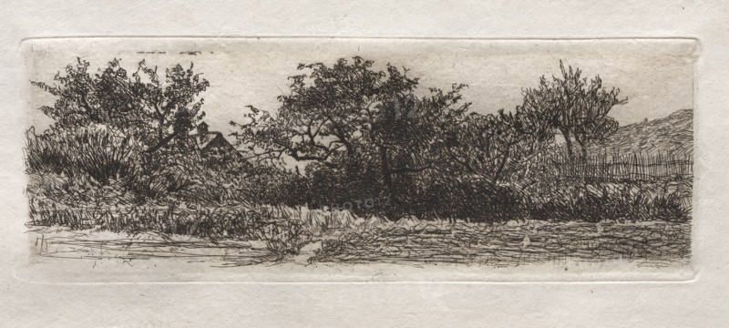 Roofs and Trees, 1879. Creator: Otto H. Bacher (American, 1856-1909).