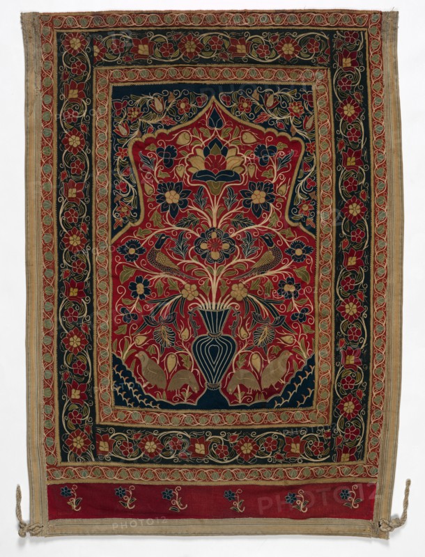 Royal Round Tent made for Muhammad Shah (wall panel with one panel B), 1834-1848. Creator: Unknown.