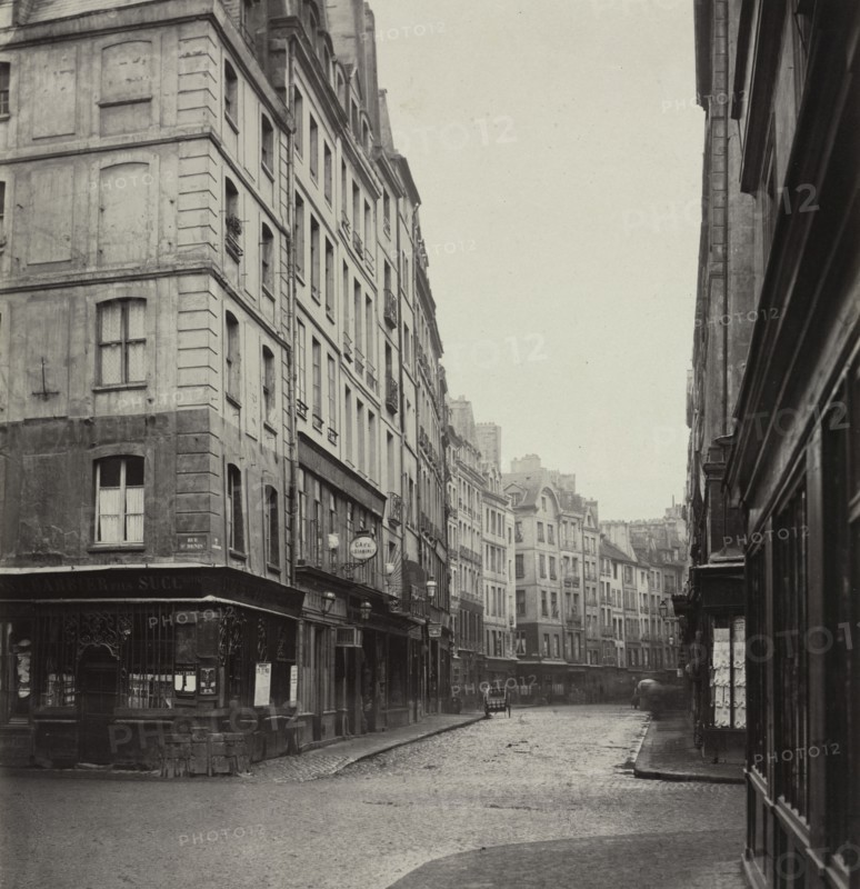 Rue de la Ferronnerie, c. 1865. Creator: Charles Marville (French, 1816-1879).