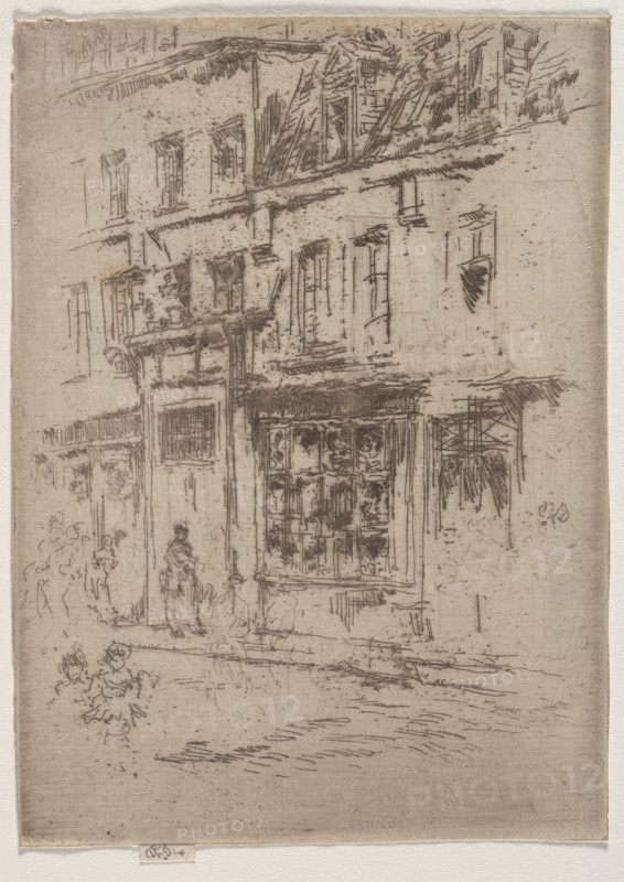 Rue du Buerre, Brussels. Creator: James McNeill Whistler (American, 1834-1903).