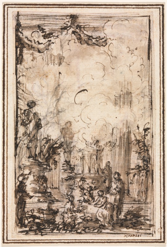 Sacrificial Offering in a Temple, after 1750. Creator: Giovanni Battista Piranesi (Italian, 1720-1778).