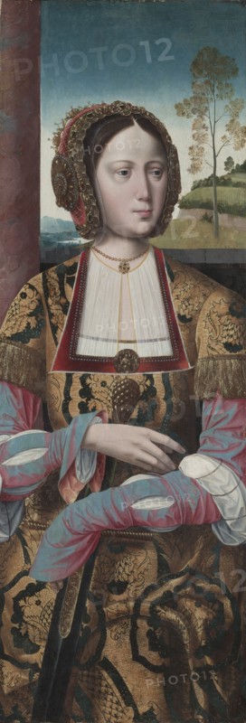 Saint Catherine, c. 1520. Creator: Master of the Holy Blood (Netherlandish).