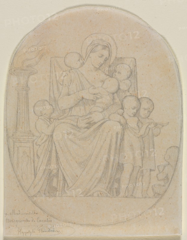 Saint Félicité and Her Seven Sons, second third 19th century. Creator: Hippolyte Jean Flandrin (French, 1809-1864).