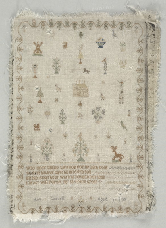 Sampler, 1798. Creator: Unknown.