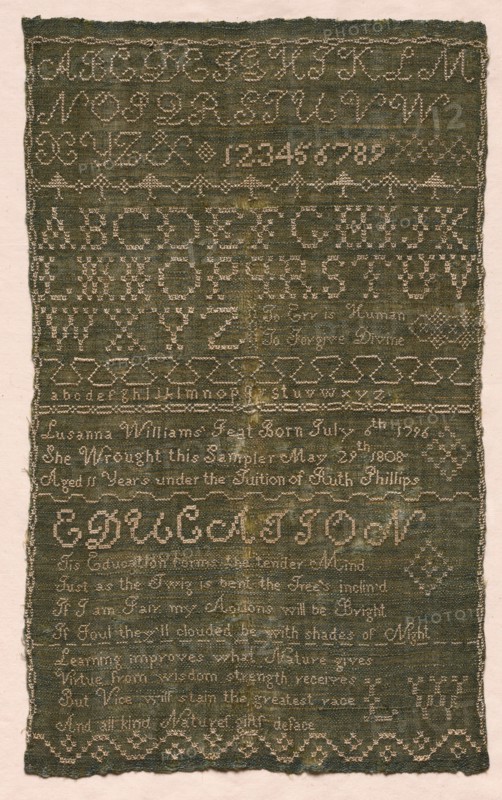 Sampler, 1808. Creator: Unknown.