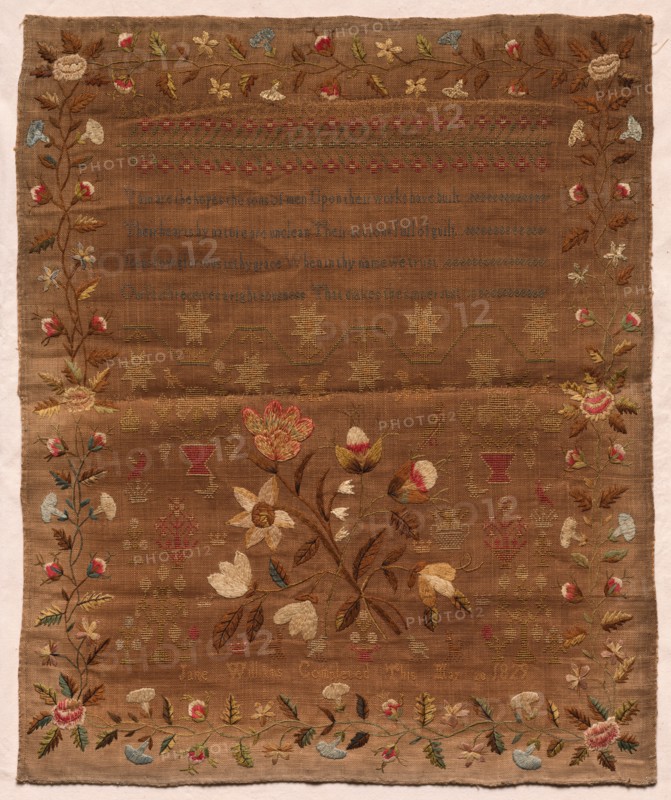 Sampler, 1829. Creator: Unknown.