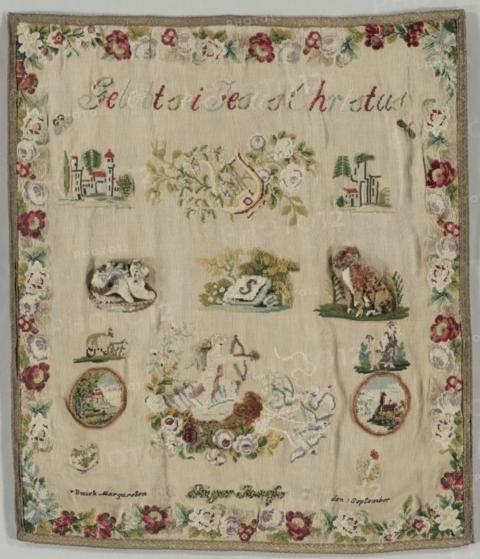 Sampler, 1870. Creator: Unknown.