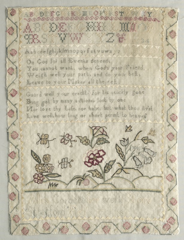 Sampler, February 17, 1755. Creator: Alles Corbett.