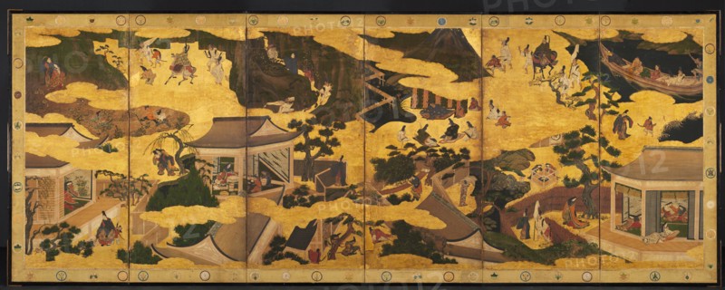Scenes from the "Tales of Ise", mid-1600s. Creator: Unknown.