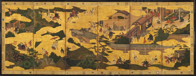 Scenes from the "Tales of Ise", mid-1600s. Creator: Unknown.