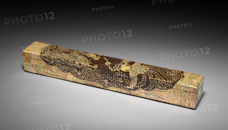 Scroll Box with Dragon and Phoenix Design, 1700s-1800s. Creator: Unknown.
